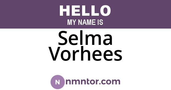 Selma Vorhees