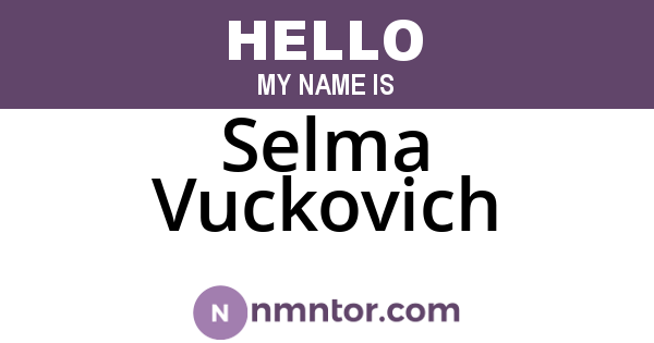 Selma Vuckovich