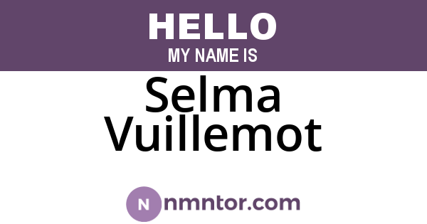Selma Vuillemot
