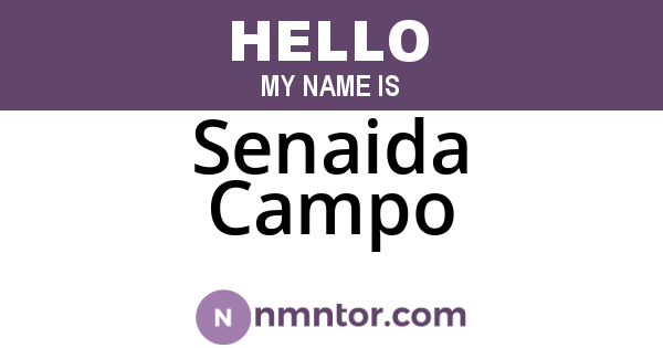 Senaida Campo