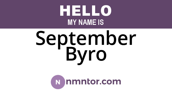 September Byro