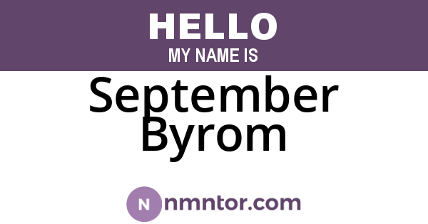September Byrom