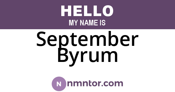 September Byrum