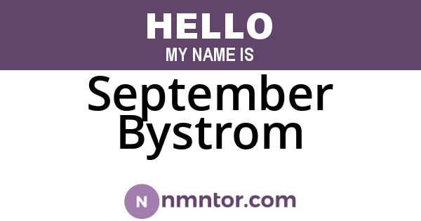 September Bystrom