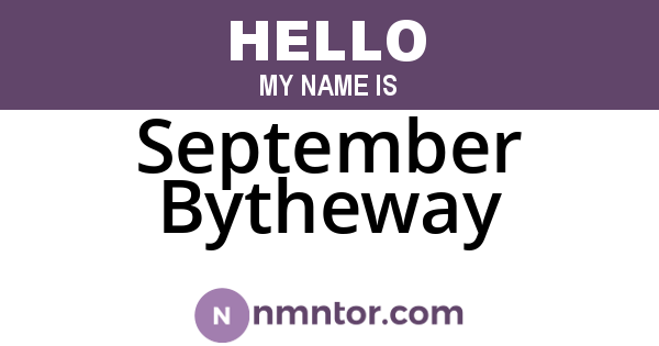 September Bytheway
