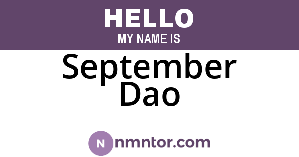 September Dao
