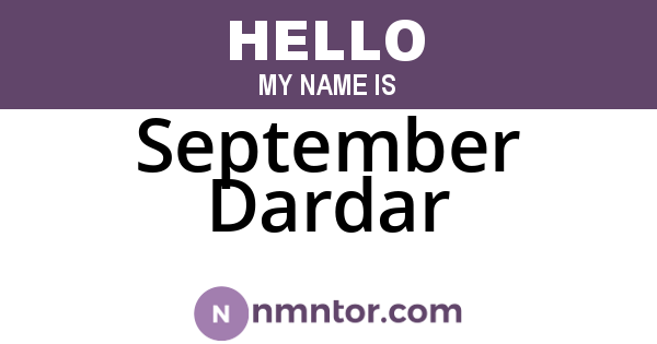 September Dardar