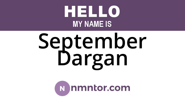 September Dargan