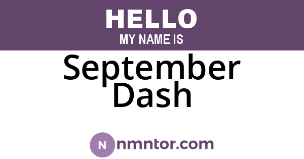 September Dash