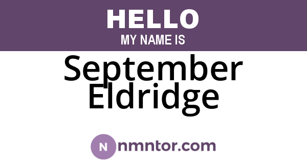 September Eldridge