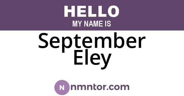 September Eley