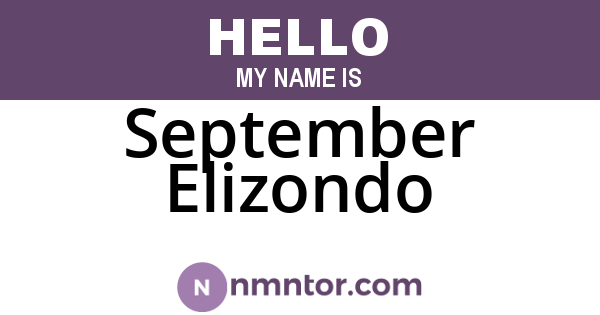 September Elizondo