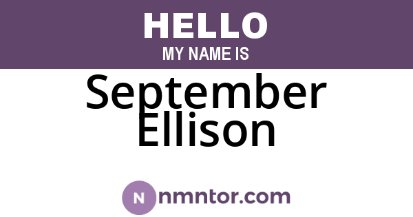 September Ellison