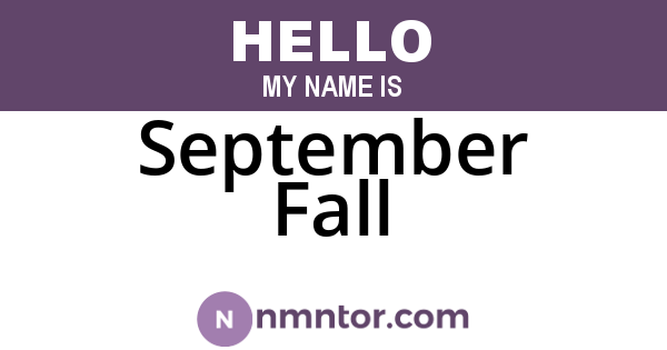 September Fall