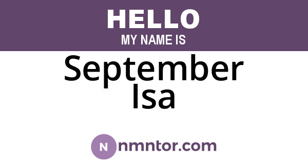 September Isa