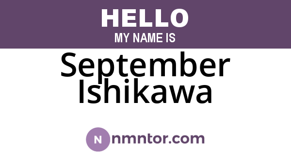 September Ishikawa