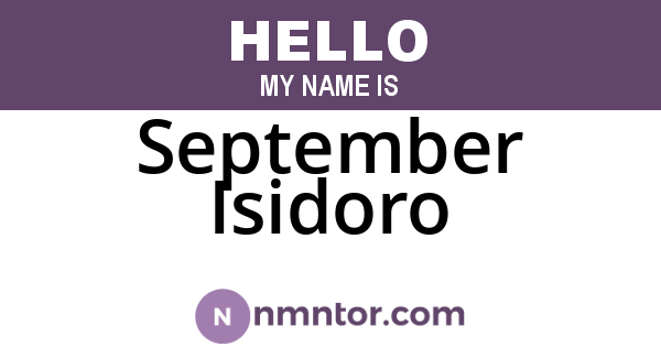 September Isidoro