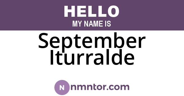 September Iturralde