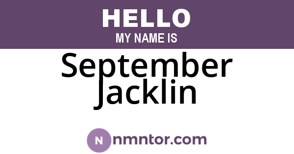September Jacklin