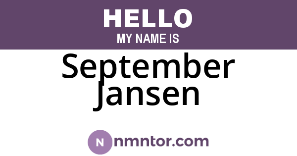 September Jansen