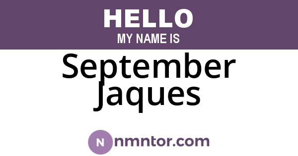 September Jaques