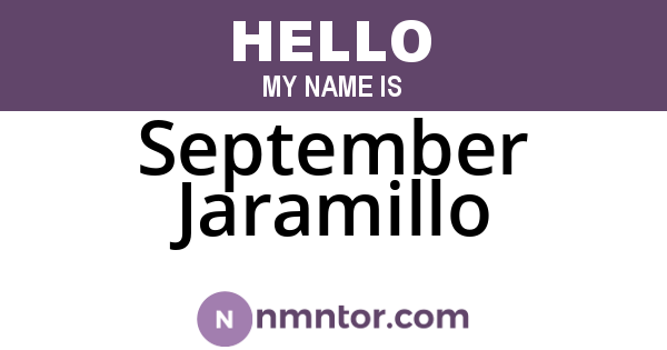 September Jaramillo