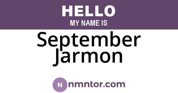 September Jarmon