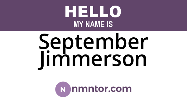 September Jimmerson