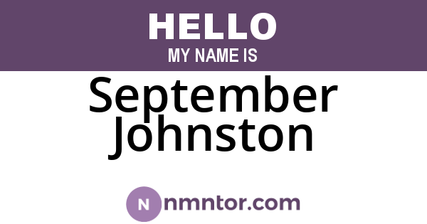 September Johnston
