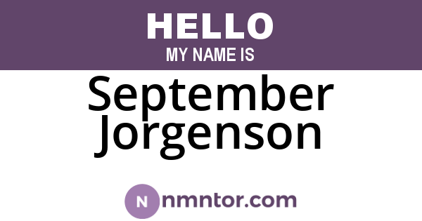 September Jorgenson