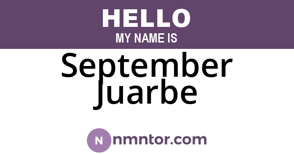 September Juarbe