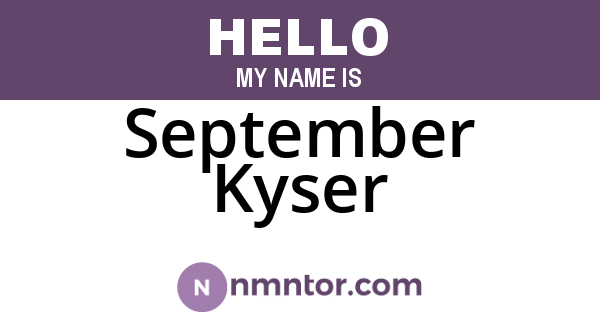 September Kyser
