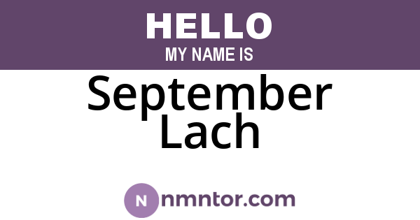 September Lach