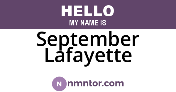 September Lafayette