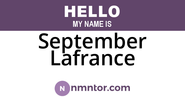 September Lafrance