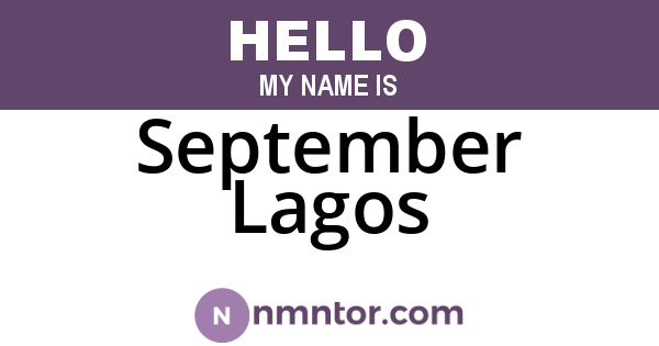 September Lagos