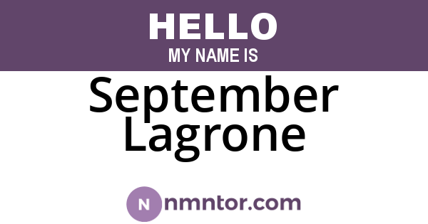 September Lagrone