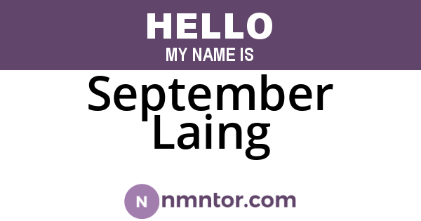 September Laing