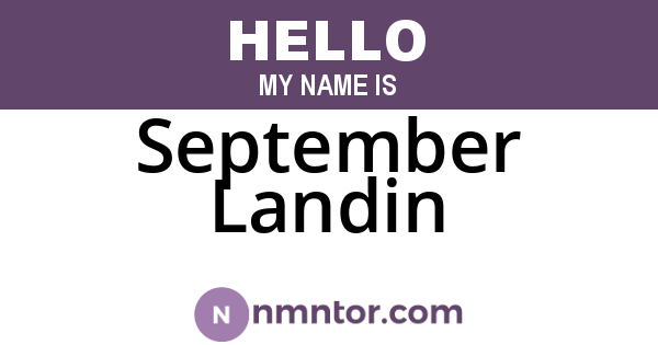 September Landin