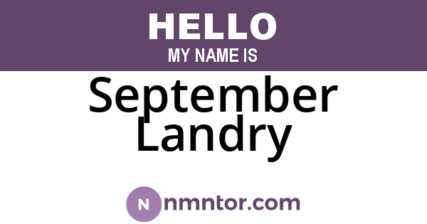 September Landry