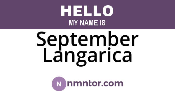 September Langarica