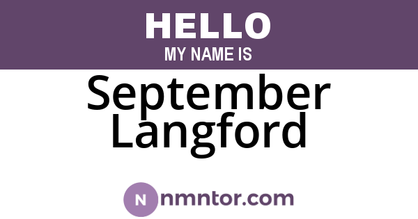 September Langford