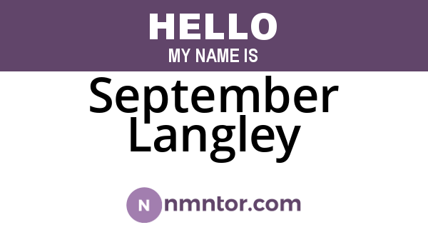 September Langley