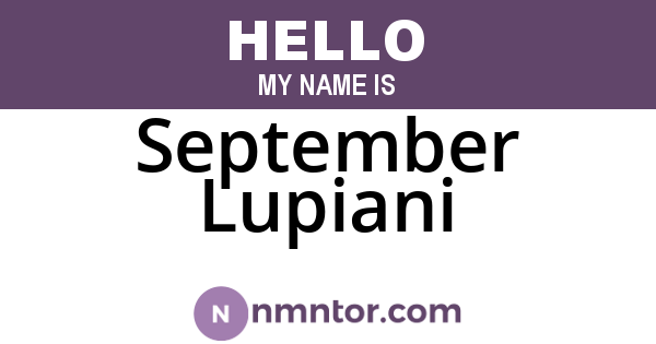 September Lupiani