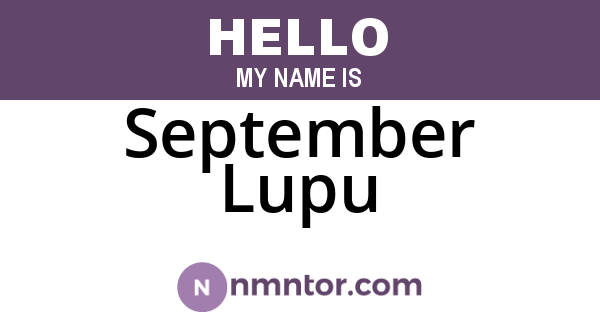 September Lupu
