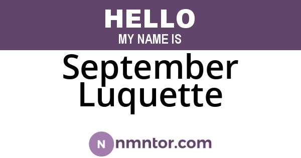 September Luquette