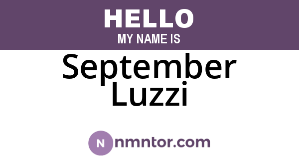 September Luzzi