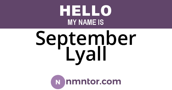 September Lyall