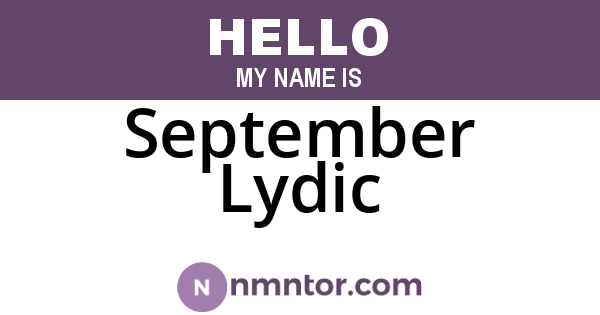 September Lydic