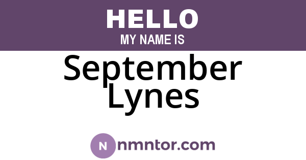 September Lynes